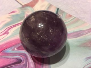 Gorgeous Amethyst Quartz Sphere Crystal Ball Rare Mystical Blessed John Of God