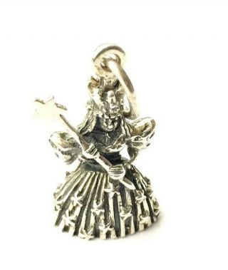 Sterling Silver Wizard Of Oz Glinda The Good Witch Charm Rare