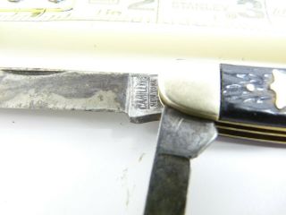 Vintage No.  14 Camillus 2 Blade Folding Pocket Knife York Rare 2nd 2