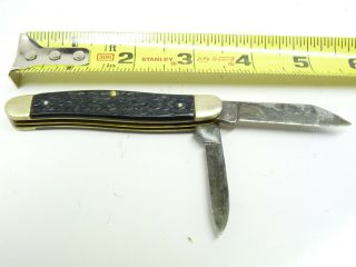 Vintage No.  14 Camillus 2 Blade Folding Pocket Knife York Rare 2nd 3