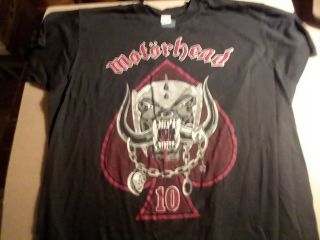 Motorhead Rare 10th Anniversary Tour 2 Sided Short Sleeve Black Extra Large