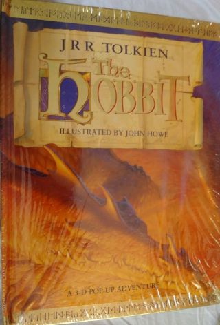 J R R Tolkien The Hobbit Pop Up Adventure Hardcover Book Rare John Howe