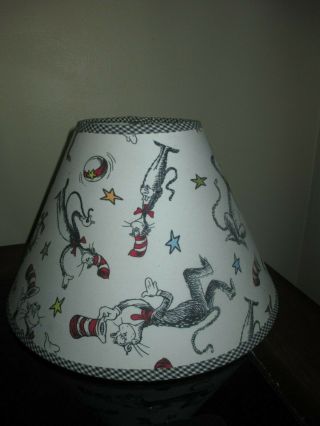 Dr.  Seuss Cat In The Hat Whimsical Lamp Shade 7 " High 10 " Wide At Base Rare