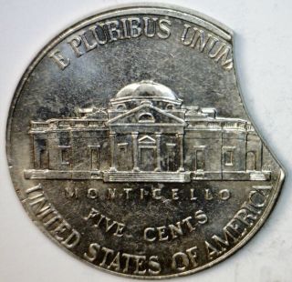 2010 RARE DATE ERROR LARGE CLIPPED Jefferson Nickel Coin Clip 1 NO RES. 2