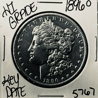 1896 O Morgan Silver Dollar Coin 5767 Rare Key Date