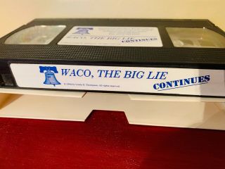 VHS VIDEO WACO 2 THE BIG LIE CONTINUES LINDA D.  THOMPSON CULT CRIME RARE SCARCE 7