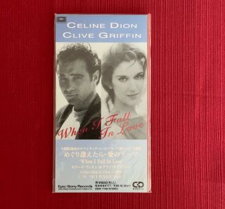 Celine Dion & Clive Griffin " When I Fall In Love " Ultra - Rare Japan 3 " Cd Single