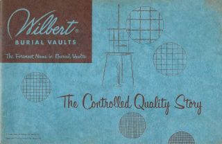 1954 - Wilbert Burial Vaults - 28 Page Booklet - Quality Control Info - Rare