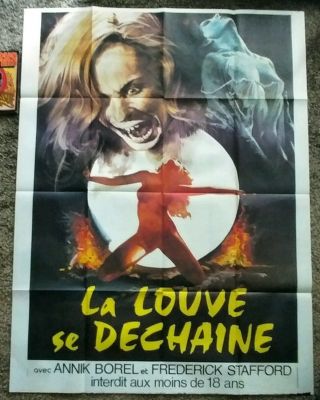 Legend Of The Wolf Woman French Grande Poster 1976 Werewolf Rare Horror