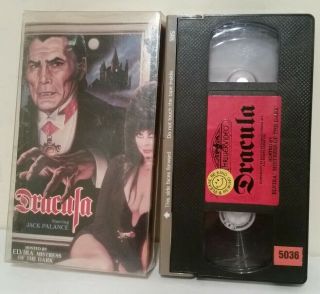 Dracula Vhs Big Box Clamshell Thriller Video Jack Palance Elvira Horror Rare