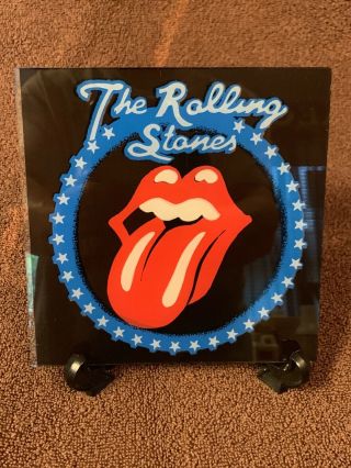Rare 1970s Carnival - Fair Glass Mirror Prize The Rolling Stones 6 " By 6 " In