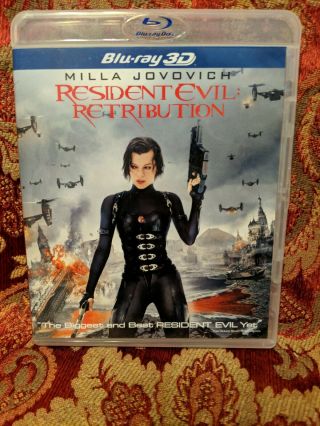 Resident Evil: Retribution 3D [3D,  2D Blu - ray,  with rare lenticular Slipcover - FCS 3