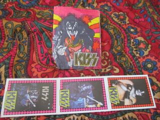 Kiss 1978 Holland Rare Cards And Wrapper.  Peter Criss Gene Simmons Paul Stanley