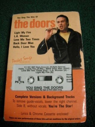 Rare The Doors You Sing The Hits Pocket Songs Cassette 1991 Light My Fire,