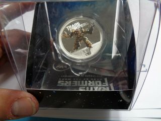 Megatron Transformers 2009 Tuvalu 999 Silver Proof Coin Very Rare Case
