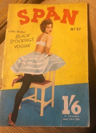 Very Rare Vintage Span No.  57 Black Stockings Vogue Mitzi Gaynor