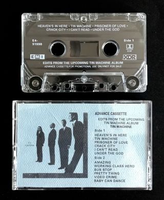 Tin Machine David Bowie Very Rare 1989 Advance Cassette Sampler Edits Emi Us