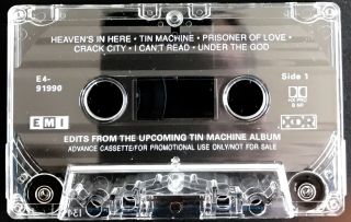 TIN MACHINE David Bowie VERY RARE 1989 ADVANCE CASSETTE Sampler Edits EMI US 2
