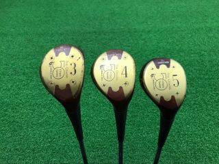 Rare Louisville Golf The Classic 50 Series Persimmon 3 4 5 Wood Set Right Steel