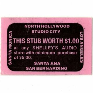JETHRO TULL Concert Ticket Stub ANAHEIM CA 2/26/77 SONGS FROM THE WOOD TOUR Rare 2
