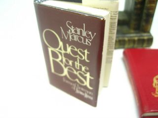 Rare Vintage Quest For The Best By Stanley Marcus Miniature Book Somesuch Press
