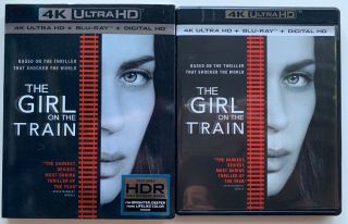 The Girl On The Train 4k Ultra Hd Blu Ray 2 Disc Set,  Rare Slipcover Sleeve Buy