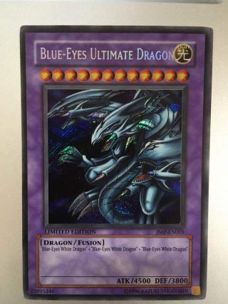 Yu - Gi - Oh Blue - Eyes Ultimate Dragon - Jmp - En005 - Nm/vlp Secret Rare Promo