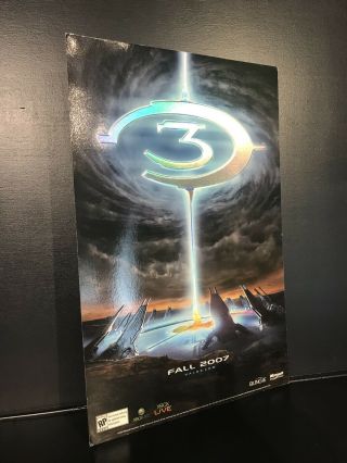 Halo 3 Logo Commercial Display Poster Cardstock Small Version Embossed Rare