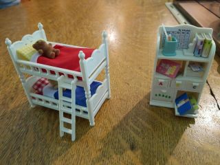 Calico Critters Sylvanian Families Full Rare Retired Double Bunk Bed Bedroom Set