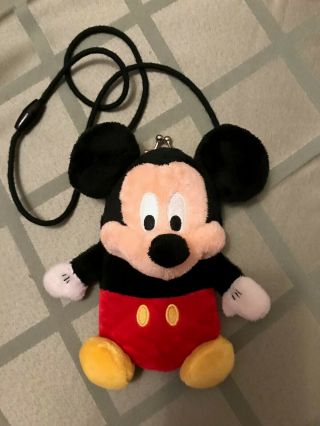Pre - Owned Walt Disney Mickey Mouse Purse Wallet Disneyland Coin Holder Rare