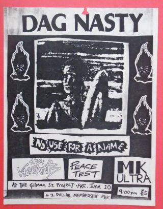 Rare Punk Concert Posters 4/dag Nasty - No Use For A Name - The Vagrants - Gilman St