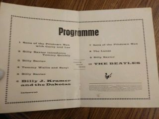 The Beatles RARE August 1963 U.  K.  tour program complete unmarked cond 4