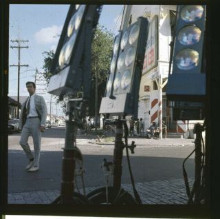 Anthony Perkins Rare Candid Filming Wusa 1970 Orleans Transparency