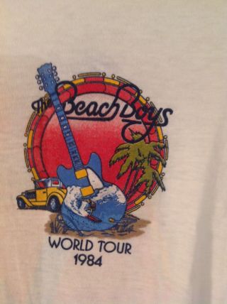 RARE Vintage Beach Boys 1984 World Tour Med long sleeve t - shirt Pet Sounds Smile 2
