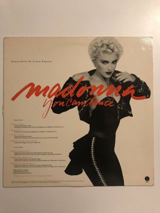 Rare Madonna You Can Dance Promo Vinyl Record 2892