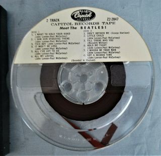 RARE MEET THE BEATLES 1964 CAPITOL Z2 2047 2 - TRACK MONO 5 - INCH REEL TO REEL 2