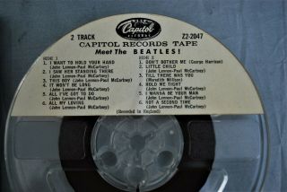 RARE MEET THE BEATLES 1964 CAPITOL Z2 2047 2 - TRACK MONO 5 - INCH REEL TO REEL 3