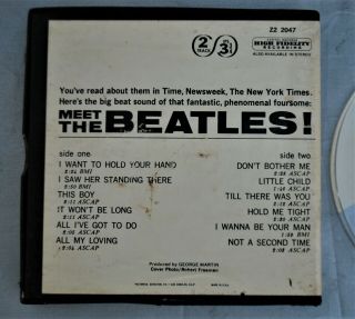 RARE MEET THE BEATLES 1964 CAPITOL Z2 2047 2 - TRACK MONO 5 - INCH REEL TO REEL 5