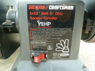 Rare Sears Craftsman 1/2 HP 1 x 42 