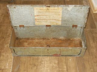 1800s/early 1900s J.  I.  Case T.  M.  Co.  Orig Threshing Machine Toolbox W Label Rare