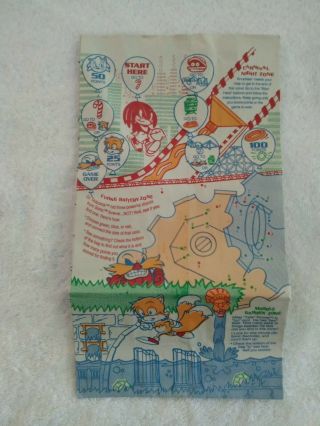Retro Sonic The Hedgehog 3 McDonald ' s Display,  Sign,  Happy Meal Bag,  1993,  Rare 5