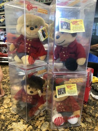 The Monkees Limited Edition Collectible Rare Bear Set 402 Davy Peter Micky Mike