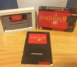 Final Fantasy Ii (nintendo Entertainment System,  1991) Complete Rare Rpg