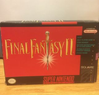 Final Fantasy II (Nintendo Entertainment System,  1991) Complete Rare RPG 2