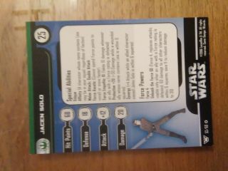 Star Wars Miniatures Champions Of The Force 53 Jacen Solo Very Rare