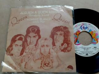 Queen - Somebody To Love - Mexico 7 " Single Promo Rare Variation Cover Ps Emi