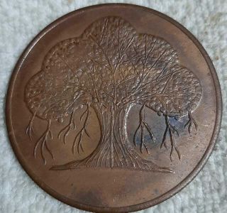 1616 Banaya Tree East India Company Uk Two Anna Rare Big Palm Size Coin