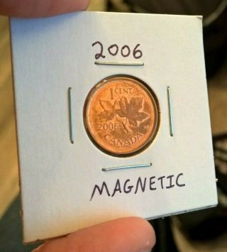 Rare 2006 Canadian Penny No Logo No P Magnetic