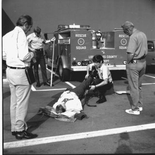 Randolph Mantooth Kevin Tighe On Set Emergency Rare 1972 Nbc Tv Photo Negative