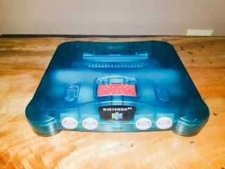RARE Funtastic Ice Blue Nintendo 64 N64 Bundle,  Game,  Controllers,  Expansion Pack 2